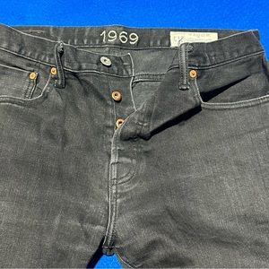 Gap 1969 Black Jeans Slim Selvage - W34 L30